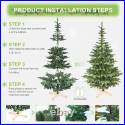 FREE SHIPPING? Christmas Tree, Hinged 8 ft, Light Up, 1307 Spread Branches