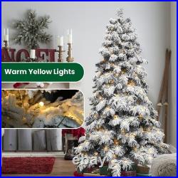 FREE SHIPPING? Christmas Tree, Hinged 8 ft, Light up, 1242 Frosted Branches