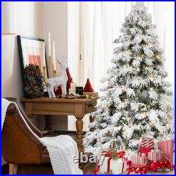 FREE SHIPPING? Christmas Tree, Hinged 8 ft, Light up, 1242 Frosted Branches