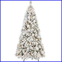 FREE SHIPPING? Christmas Tree, Hinged 8 ft, Light up, 1445 Frosted Branches