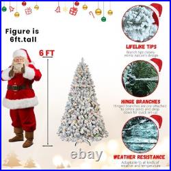 FREE SHIPPING? Christmas Tree, Light Up, 6 Ft, Pine Cones, Frosted Tips