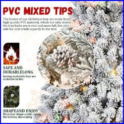 FREE SHIPPING? Christmas Tree, Light Up, 6 Ft, Pine Cones, Frosted Tips