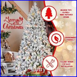 FREE SHIPPING? Christmas Tree, Light Up, 6 Ft, Pine Cones, Frosted Tips