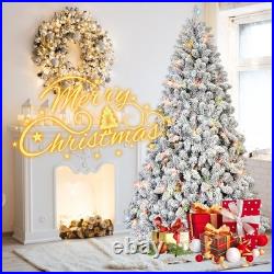 FREE SHIPPING? Christmas Tree, Light Up, 6 Ft, Pine Cones, Frosted Tips