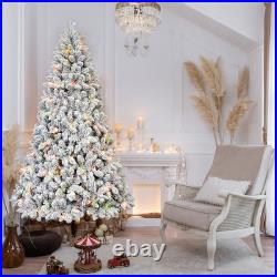 FREE SHIPPING? Christmas Tree, Light Up, 6 Ft, Pine Cones, Frosted Tips