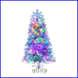 FREE SHIPPING? White Christmas Tree, 300 Lights, 6 Ft, Hinged, 800 Branches