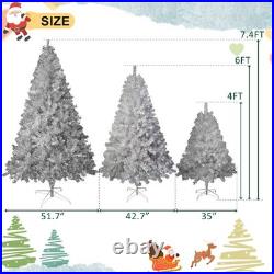 FREE SHIPPING? White Christmas Tree, 300 Lights, 6 Ft, Hinged, 800 Branches