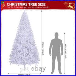 FREE SHIPPING? White Christmas Tree, 650 Lights, 9 Ft, Hinged, 2000 Branche