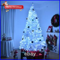 FREE SHIPPING? White Christmas Tree, 650 Lights, 9 Ft, Hinged, 2000 Branche