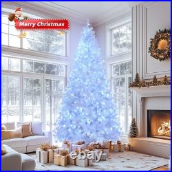 FREE SHIPPING? White Christmas Tree, 650 Lights, 9 Ft, Hinged, 2000 Branche