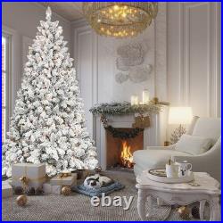 FREE SHIPPING? White Christmas Tree, 6Ft, 350 Lights, 888 Frosted Branches