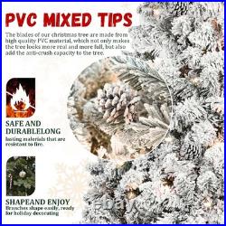 FREE SHIPPING? White Christmas Tree, 6Ft, 350 Lights, 888 Frosted Branches