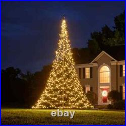 Fairybell Flagpole Christmas Tree Lights 20' Warm White 1200 LED's