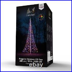 Fairybell Flagpole LED Christmas Tree Outdoor Christmas Decorations