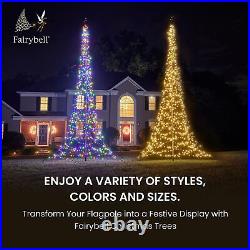 Fairybell Flagpole LED Christmas Tree Outdoor Christmas Decorations