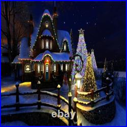 Fairyrain 12Ft Outdoor Lighting Christmas Tree Lights Cone Tall Star Topped A