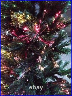 Fiber Optic 72 Multi-color Lighted Christmas Tree Vintage Working In Box