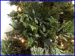 Frontgate Pre-Lit indoor outdoor Christmas Cedar Tree in Planter porch pot 5