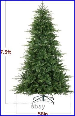 Full Aspen Christmas Tree, 7.5ft Pre-lit Realistic Noble Fir with 700 Glowing