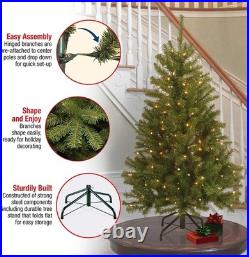 Full Bodied 4.5ft Christmas Tree with 200 Clear Lights and Pull Down Branch
