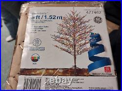 GE 5-ft Winterberry lighted twig Brown artificial Christmas Tree New GE 5-ft Winterberry lighted twig Brown artificial Christmas Tree New