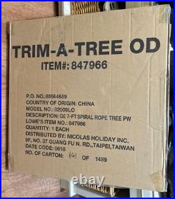 GE 7Ft 306 LED Motion Spiral Rope Light Tree 8 Function Effect Christmas Display