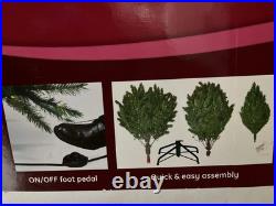 GE 7.5-Ft Just Cut Balsam Fir Pre-Lit Artificial Christmas Tree 800 Multi-Lights