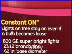 GE 7.5-Ft Just Cut Balsam Fir Pre-Lit Artificial Christmas Tree 800 Multi-Lights