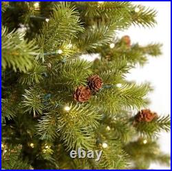GE 7.5-ft Cedar Rock Fir 800 Ct Microbright LED Artificial Christmas Tree