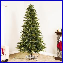 GE 7-ft Asheville Fir Pre-Lit Traditional Artificial Christmas Tree 500 LIGHTS