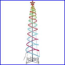 GE 84-in Tree Free Standing Decoration with Color Changing LED Lights