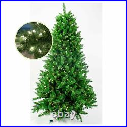 Garden Elements 6.5' Artificial Penn Spruce Christmas Tree 900 Clear Lights