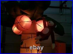 Gemmy Airblown Inflatable Christmas Palm Tree Light Up 6 Feet Tall Monkey