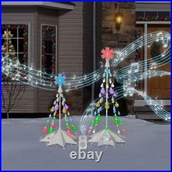 Gemmy Orchestra of Lights LED 66 Tree Duo with Speaker Musical Light Show NOB