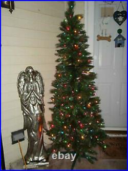 Green 6 FT Artificial Christmas Tree Xmas Pine Holiday Decor Stand Multi Lights