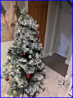 Green Frosted White Christmas Tree 7ft