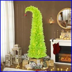 Grinch Theme 7ft Bent Top Whimsical Christmas Tree with 250 LED lights