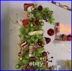 Grinch Theme 7ft Bent Top Whimsical Christmas Tree with 250 LED lights