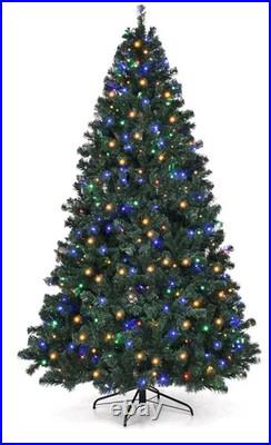 HAPPYGRILL 7.5FT Pre-Lit Artificial Christmas Tree with 650 LED Lights, New