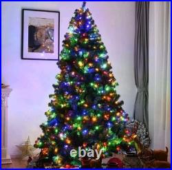 HAPPYGRILL 7.5FT Pre-Lit Artificial Christmas Tree with 650 LED Lights, New