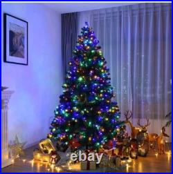 HAPPYGRILL 7.5FT Pre-Lit Artificial Christmas Tree with 650 LED Lights, New