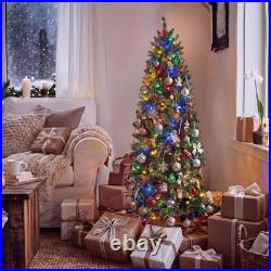 HOLLO STAR 4.5ft Prelit Pencil Christmas Tree, RGBW Lights, App Control HOLLO STAR 4.5ft Prelit Pencil Christmas Tree, RGBW Lights, App Control
