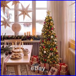 HOLLO STAR 4.5ft Prelit Pencil Christmas Tree, RGBW Lights, App Control