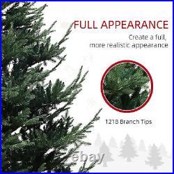 HOMCOM 7.5 ft Prelit Artificial Christmas Tree with Dual Color LED Lights