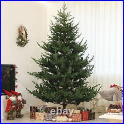 HOMCOM 7.5 ft Prelit Artificial Christmas Tree with Dual Color LED Lights