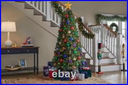 HOME ACCENTS HOLIDAY 6.5ft FESTIVE LED PINE PRE-LIT TREE COLOR CHANGING T2