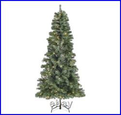 HOME ACCENTS HOLIDAY 6.5ft FESTIVE LED PINE PRE-LIT TREE COLOR CHANGING T2