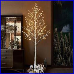 Hairui Lighted Birch Tree 8FT 240 Warm White Lights, White Twig Tree with Lights Hairui Lighted Birch Tree 8FT 240 Warm White Lights, White Twig Tree with Lights