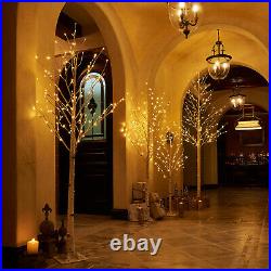 Hairui Lighted White Birch Twig Tree Twinkle LED Christmas Home Party Decoration