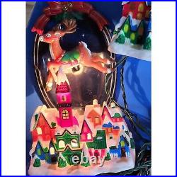 Here Comes Santa Animated NOMA Lights Music Motion Christmas Tree Decor Village